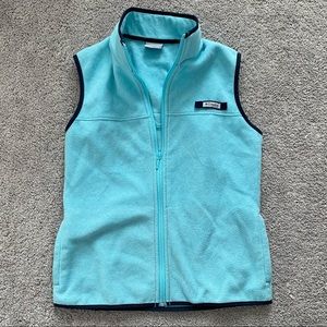 Columbia blue fleece full zip vest